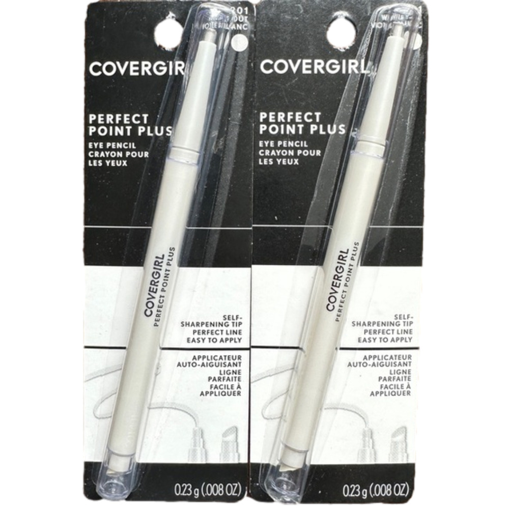 New 2 Covergirl Perfect Point‎ Eye Pencil Liner White Out
